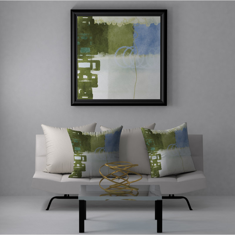 Abstract Reversible Throw Pillow, 20" x 20"