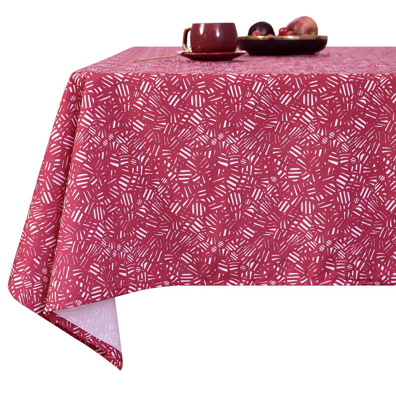 Print Water Resistant and Spill Oxford Tablecloth, Nordic Blue, 108'' L x 54'' W