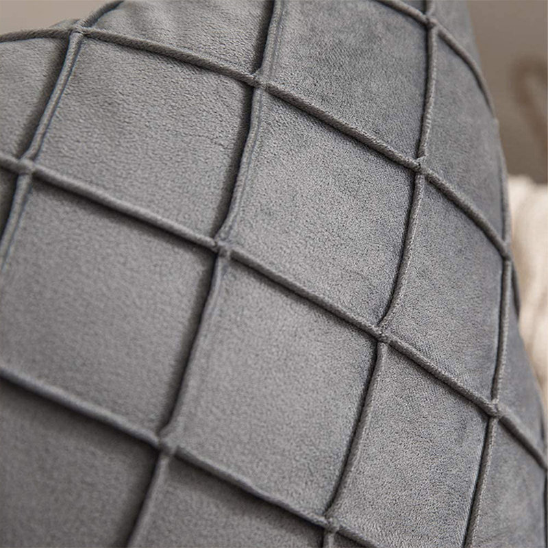 Ensemble de 2 coussins décoratifs sarcelle à motif de losanges carrés taille complète 18 po x 18 po, H 18 po x l 18 po