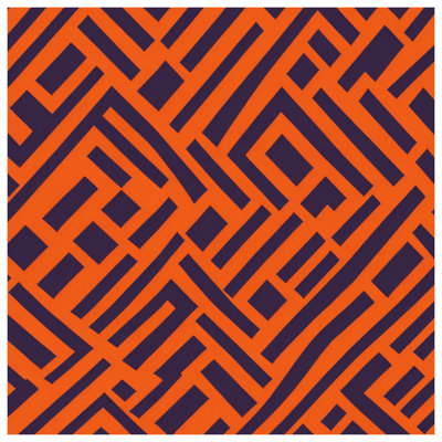 Couvertures orange et labyrinthe noir