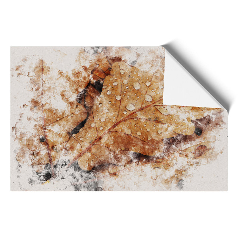 Autumn Leaves Watercolour - Frameless Print, 21cm H x 30cm W x 0.1cm D