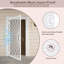 36 po x 80 po. Porte de sécurité universelle en acier thermolaqué réversible à fixation en surface noire avec écran en métal déployé-122441598-123323825