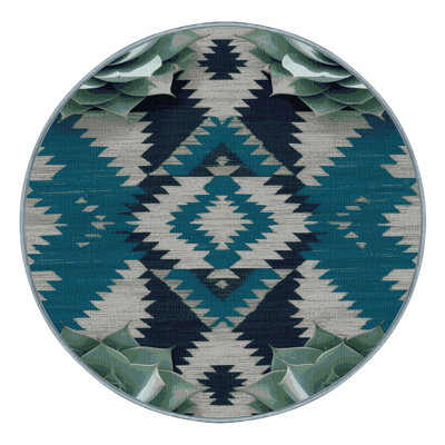  Tapis lavable Agave Plant Southwestern