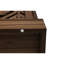 Armoire 4 portes en noyer avec 1 tiroir, capacité de 210 lb, porte à motif symétrique, tablettes intérieures réglables, résistant aux rayures, imperméable, charnière à 180 degrés, charge de 210 lb, 4 portes étincelantes, installation facile, imperméable