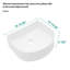Lavabo de salle de bain en céramique blanche 15,69 "X 13,69" (Inclut seulement le lavabo de salle de bain)