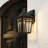 Garfield Park 12 In. H 1-Light Textured Black Outdoor Wall Sconce Made Of Rust-Resistant Aluminum, Clear Seeded Glass Shade, LED Compatible, Use For Exterior Porch Patio Front Door Or Garage