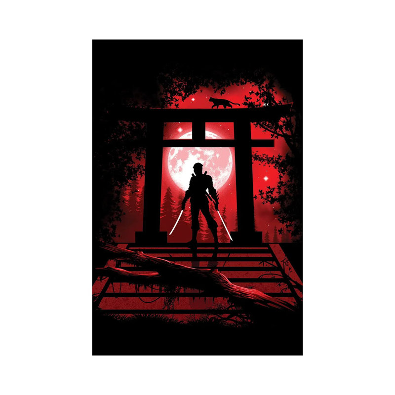 Torii Ninja by Alberto Perez - Wrapped Canvas Print, 20.32 cm H x 30.48 cm W