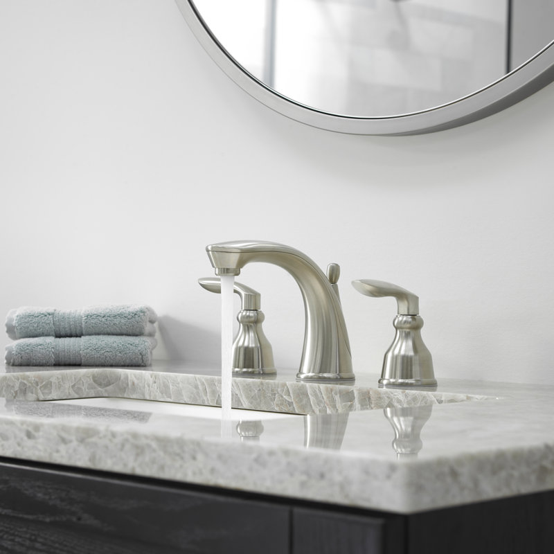 Robinet de salle de bain avec drain Avalon, Nickel brossé