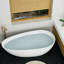 Baignoire de trempage autoportante en résine 59 po avec trop-plein de couleur blanche matte, 59 po, certifiée Cupc - GF-24S02-59MW