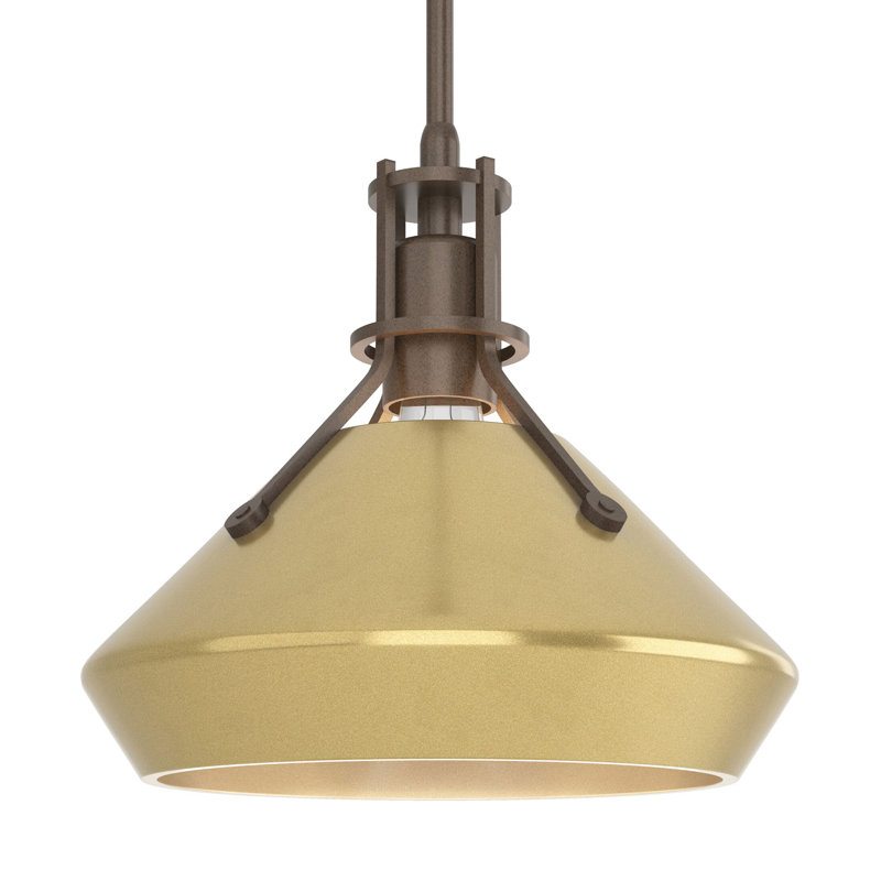 Henry with Chamfer Pendant, Modern Brass, Bronze
