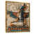 Toile avec cadre flottant or