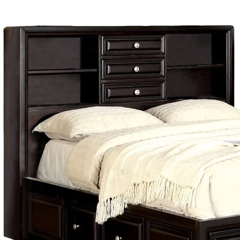 Bookcase Bed with Drawers, Queen