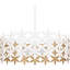 Luminaire suspendu blanc mat 4 lumières Rennane