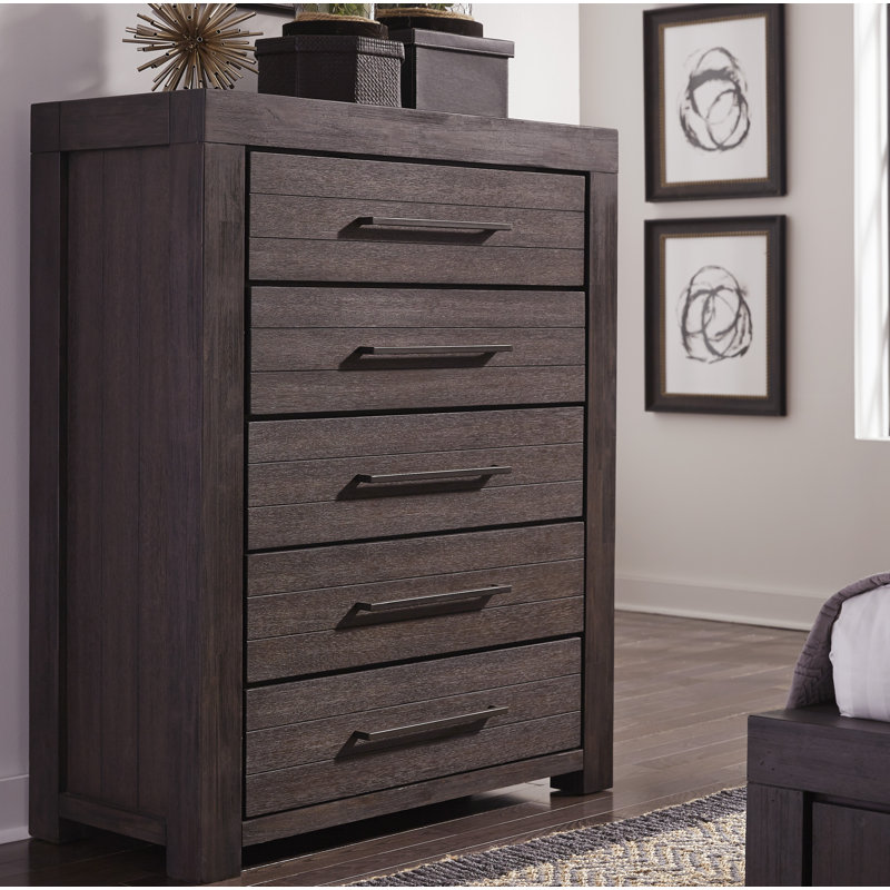 5 Drawer 106.68cm W Solid Wood Chest