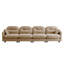 Canapé modulaire à quatre places modulaire, tissu chenille de qualité supérieure, avec 2 coussins décoratifs, dossier capitonné-1415046615