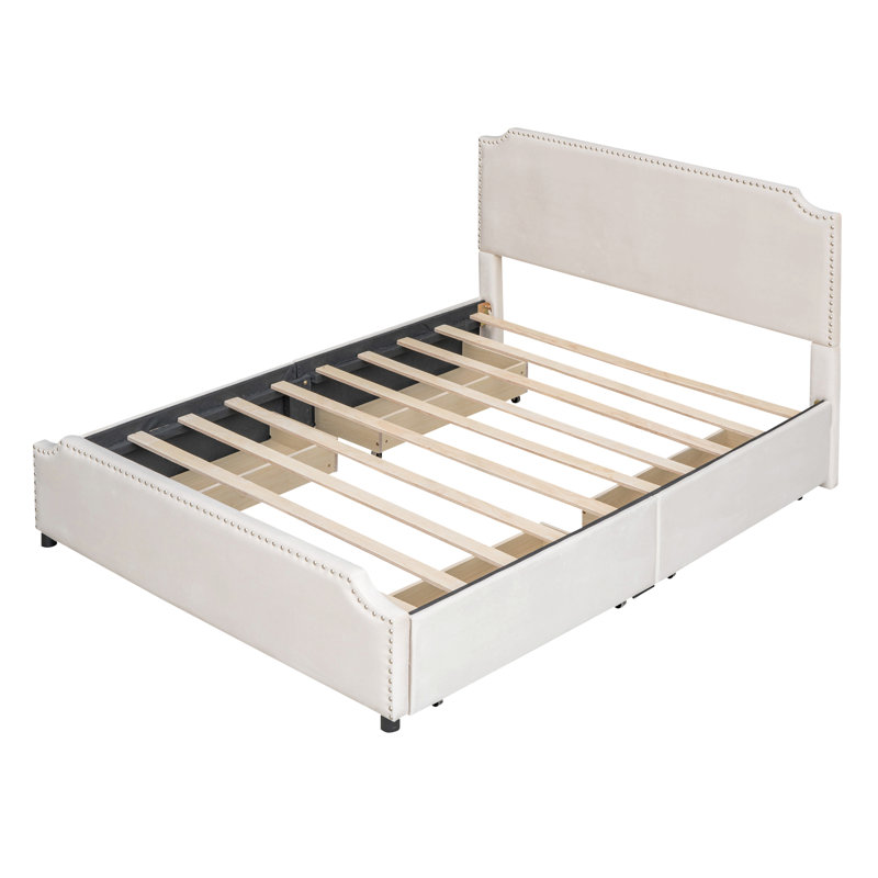 Bed, Beige