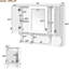 Armoire à miroir murale 35 po x 28 po, 3 portes, tablettes réglables, réflexion claire, armoire à pharmacie 28 po pour la salle de bain et la chambre à coucher, rangement caché, panneau imperméable, organisation à domicile-911051821