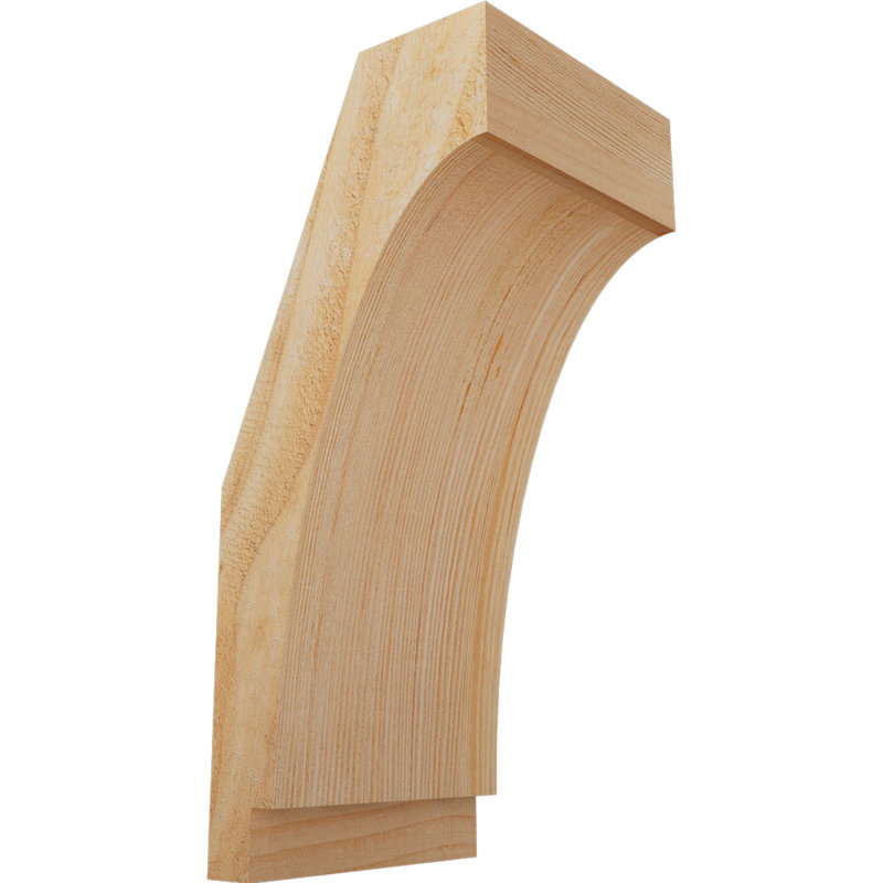 Attelle impériale du genou, Sapin de Douglas, Brute, H 14 po x l 6 po x P 6 po