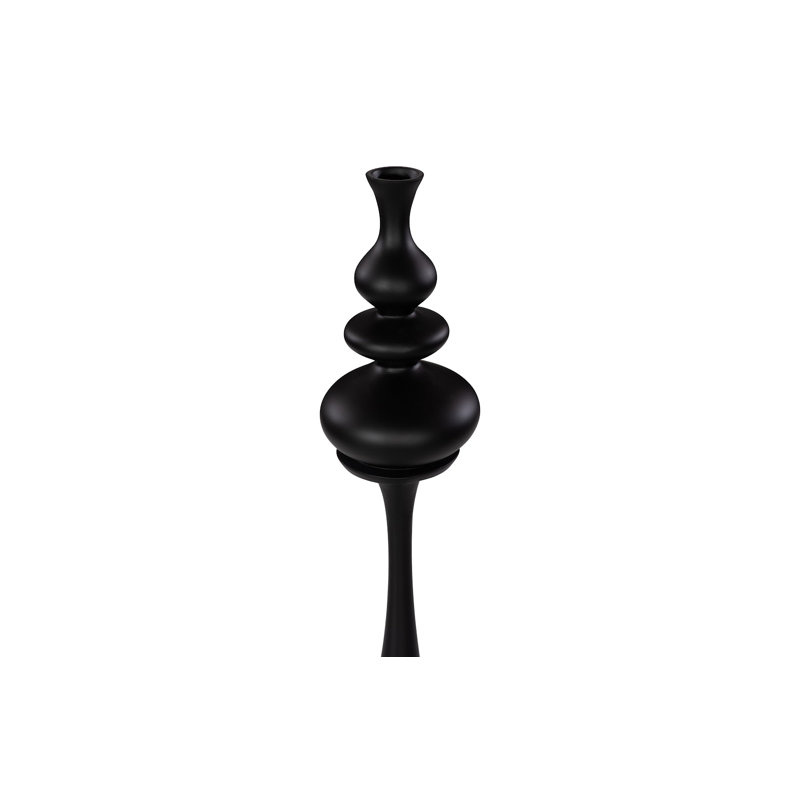 Bella Bloom Vase, Narrow, Matte Black, 48" H x 12.5" W x 12.5" D