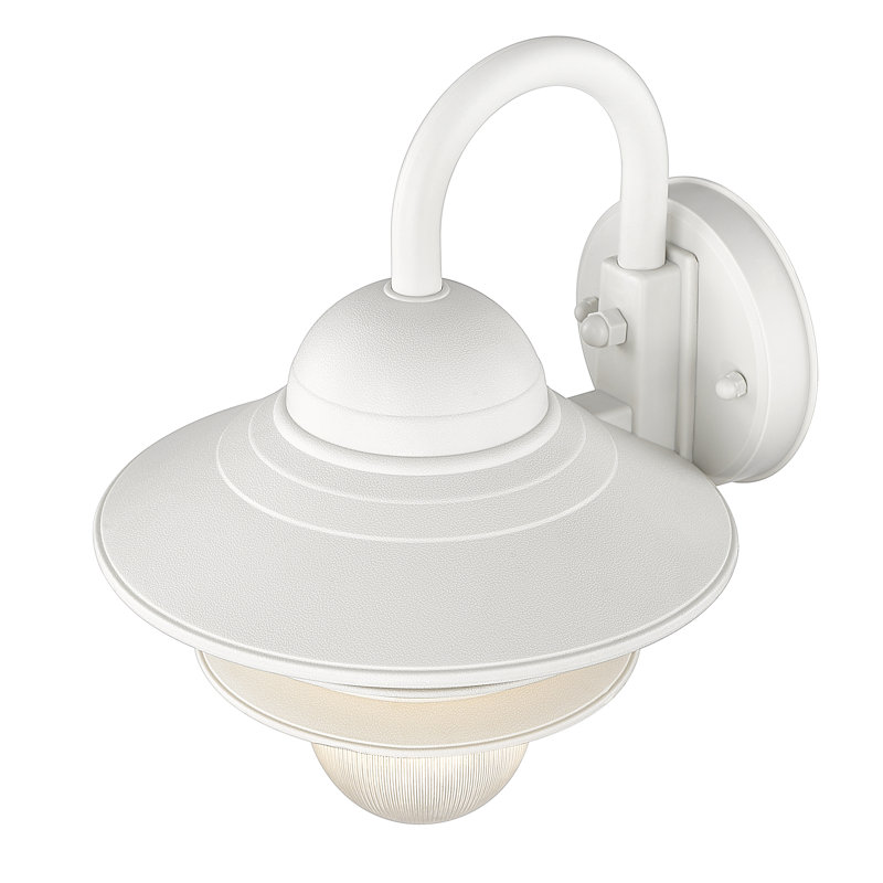 Luminaire de grange d'extérieur H 13 po Caja, Blanc texturé, Incandescente moyenne
