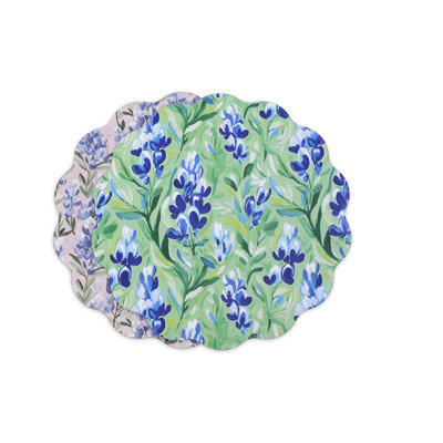 Napperons réversibles Vida Bluebells & Flowers (rose et vert)