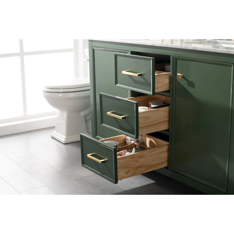 Ensemble de meuble-lavabo double 54 po Talanna, Vert Vogue