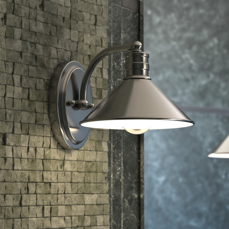 Tamar Dimmable Vanity Light, Satin Nickel and Matte White, 1