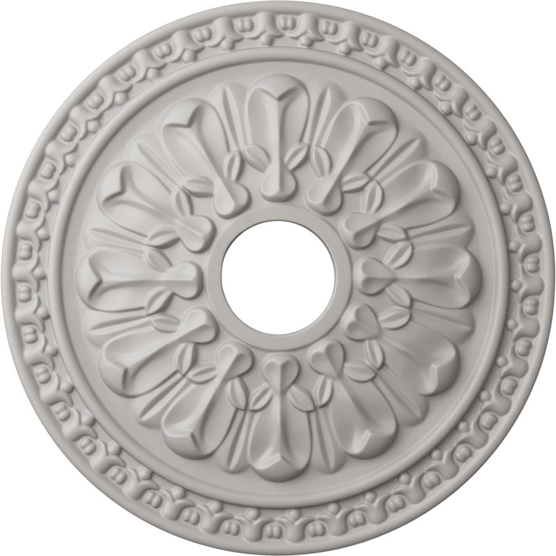 Médaillon de plafond Endurathane, diamètre extérieur de 18 po x P 3 1/2 po x P 1 3/8 po (convient aux auvents jusqu'à 3 1/2 po), finition hamamélis peinte à la main