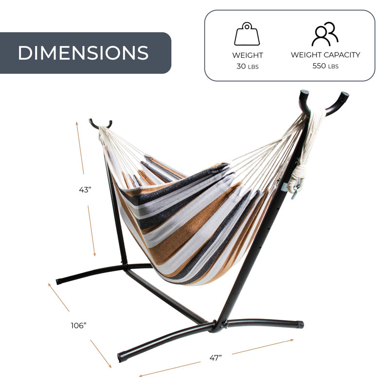 Hamac de camping double Julio avec support, Nuits du Sahara