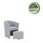 Alleria Fabric Accent Chair with Ottoman-843075847
