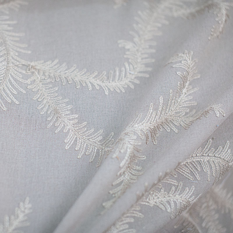 Embroidered Sheer | Karen Fabric_KAREN, Flax