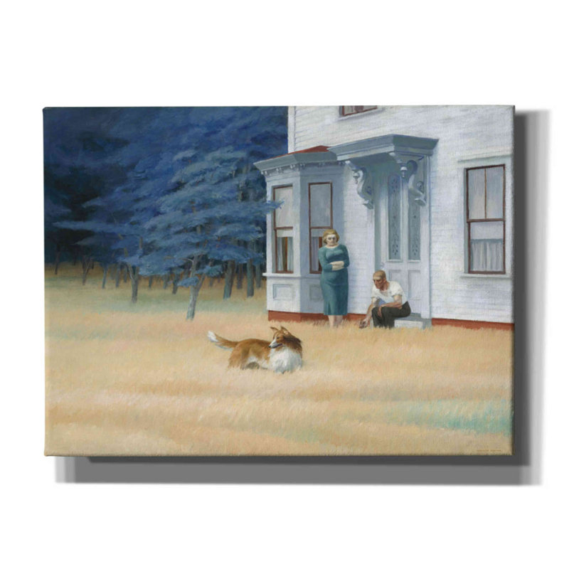 «Red Barrel Studio», Cape Cod Evening, 1939, par Edward Hopper, estampe numérique sur toile, H 40 po x l 54 po x P 1,5 po