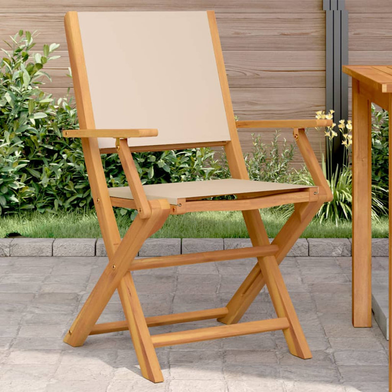 Castres Patio Dining Accent Chair, Beige