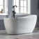 59" x 28" Freestanding Soaking Acrylic Single Slipper Bathtub with Reversible Drain