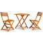3-Piece Eucalyptus Bistro Set, Square, Natural Oil-275933274