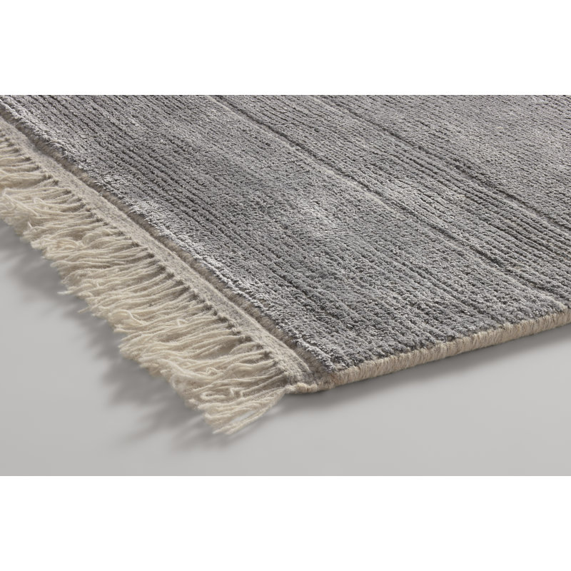 Fancy Area Rug in Ice Blue/Ivory, Rectangle 5' x 8'