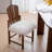 Brown&White Solid back side Chair(Set of 2)