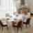  Modern Rectangular Sintered Stone Dining Table with Pedestal Base-666994731-654490488