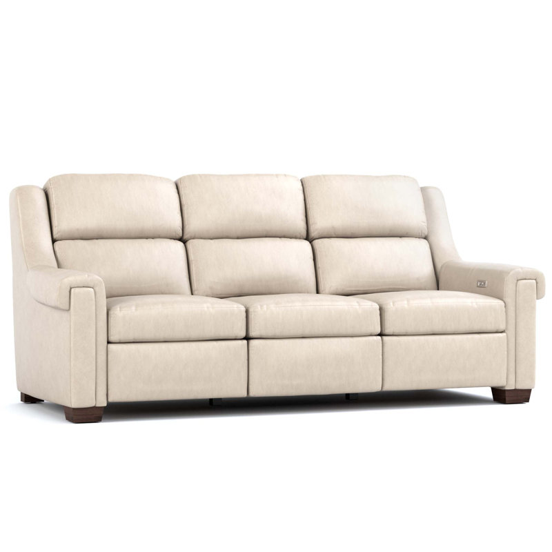 Chester Reclining Sofa, Sorrento Moonshine Genuine Genuine Leather