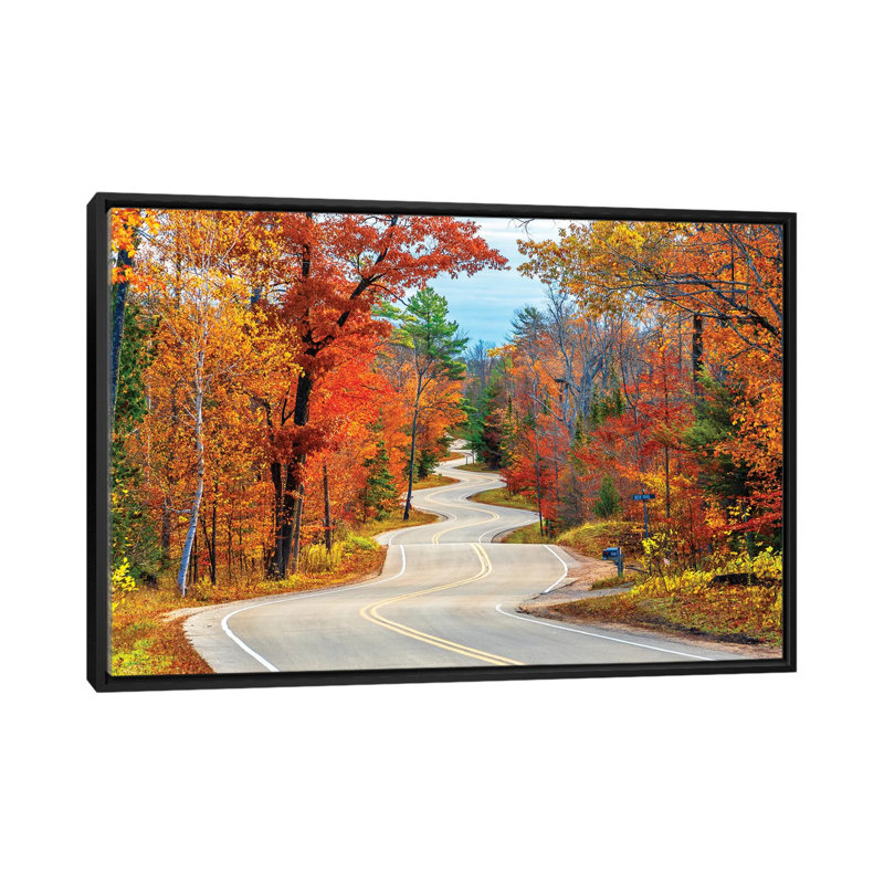 Winding Road by Nejdet Duzen - Print on Canvas, 101.6 cm H x 66.04 cm W, Black Framed