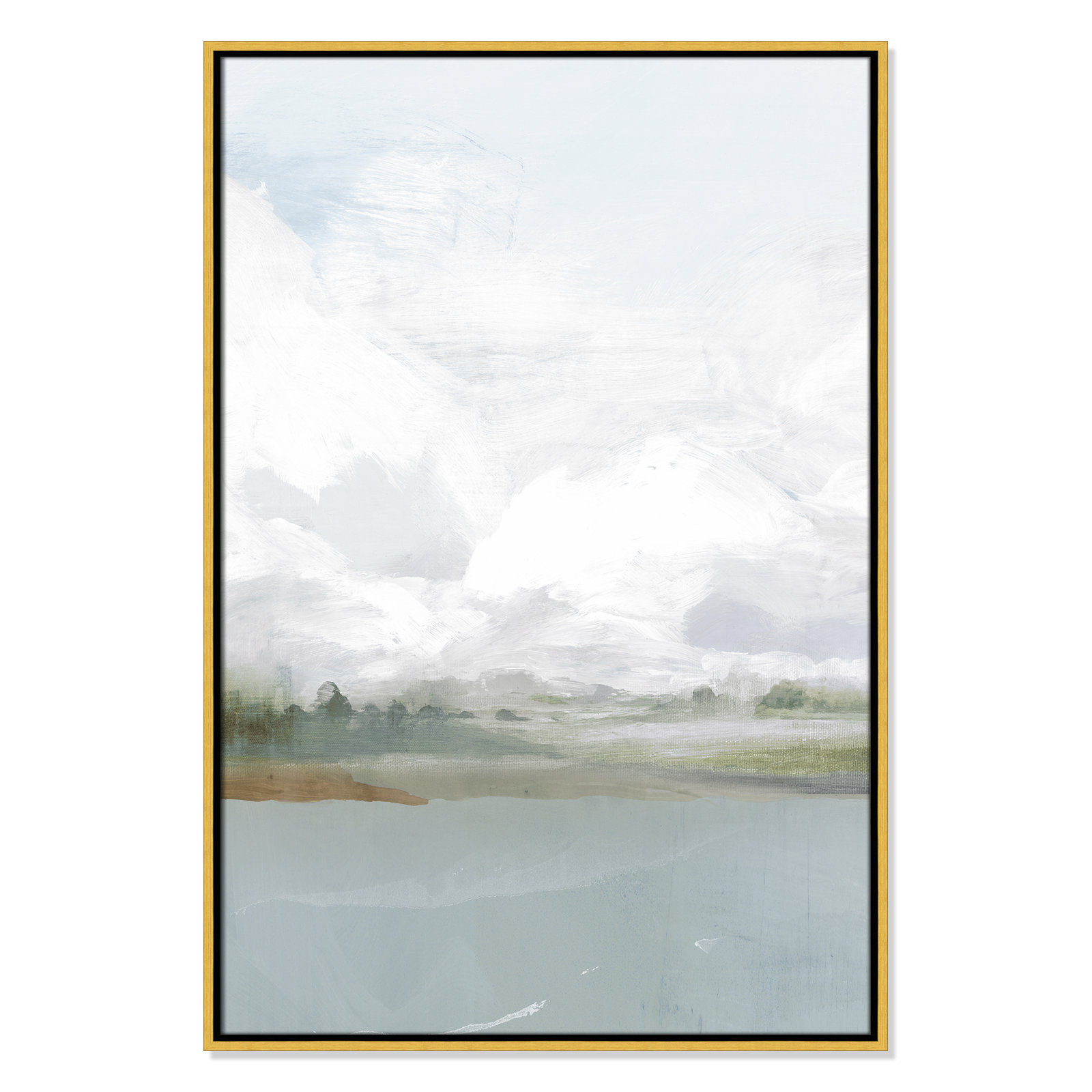 All Shore Painting, 37.5" H x 25.5" W, Gold