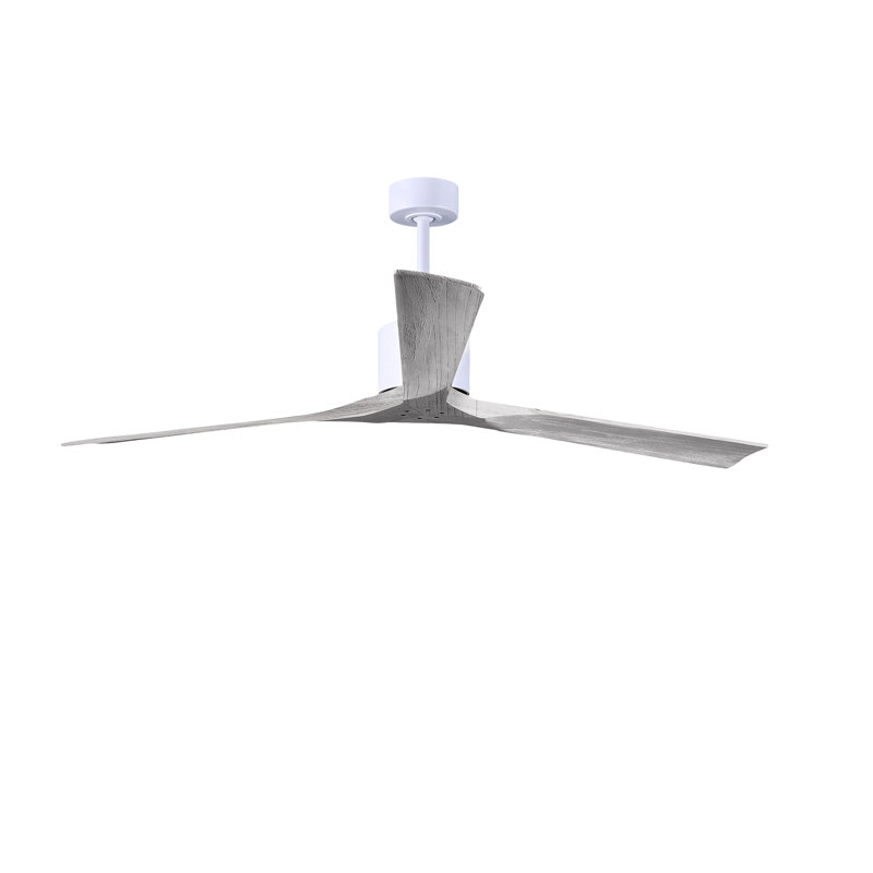 Nan XL 3 - Ceiling Fan, Matte White, Barn Wood Tone