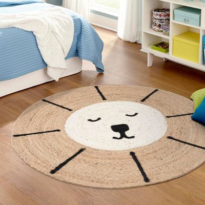 Kids Braided Jute No Pattern Hand Braided Jute / Sisal Rug