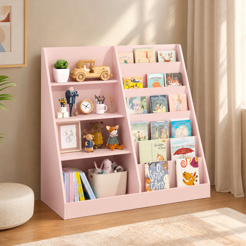 Présentoir à livres et bibliothèque pour enfants, Pink