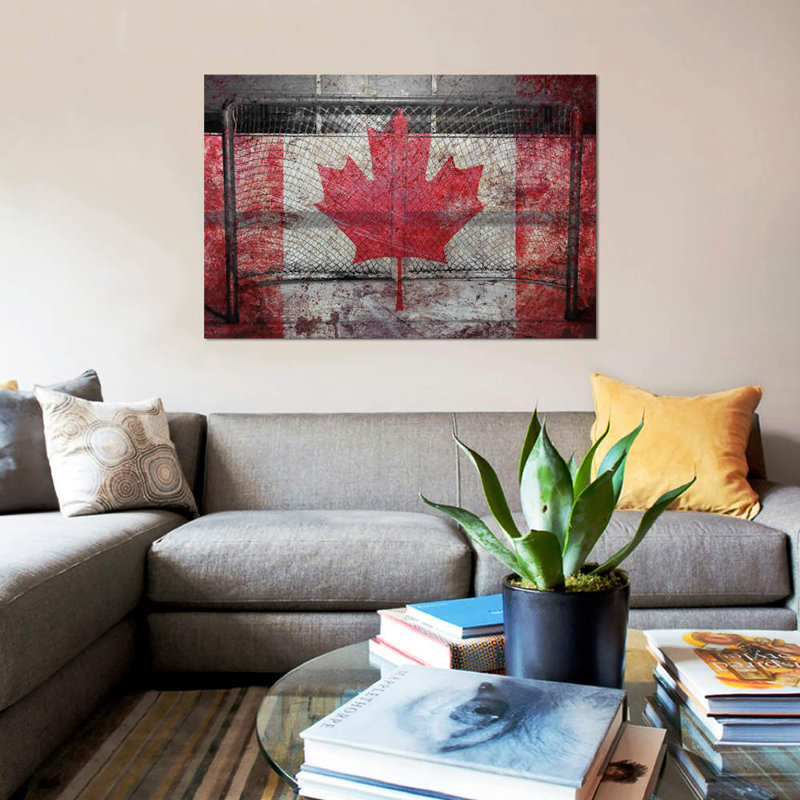Hockey Goal Gate #3 - No Frame Print on Canvas, 66.04 cm H x 45.72 cm W x 3.175 cm D