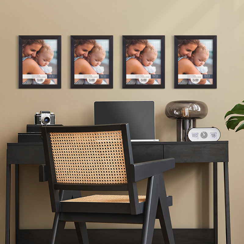 Black Wood Picture Frame - Set of 4, 8" x 10"