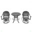 All-Weather Cast Aluminum Dining Set, Include  Swivel Chairs And  Table-86634300