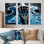 Music Blue Instument Violin - Ensemble de décoration murale musique-290866222-290866223