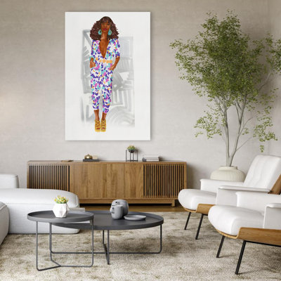 Empowered I - Illustration de femme à l'aquarelle figurative