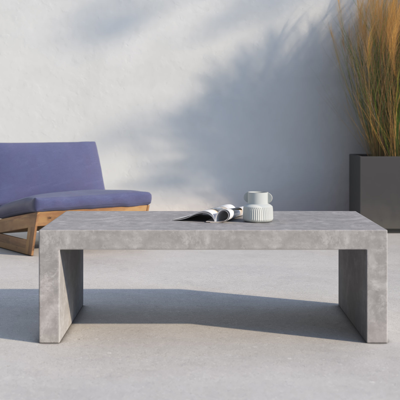 Lionel 50" Patio Table, 28" W x 50" L x 18" H